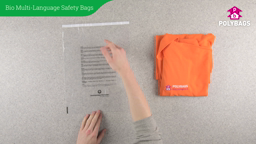 How to use biodegradable safety bags with multi-language warning