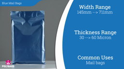 Watch a short video about our Best-Seller Glossy Blue Mailorder Bags