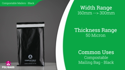 Watch a short video on Compostable Black Mailing Bags