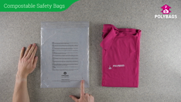 How to use compostable safety bags with multi-language warning