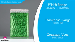 Watch a video on Metallic Bubble Mailing Bags