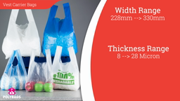 Watch a short video about our Economy Vest Style Carrier bags