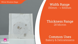 Watch a short video about our Window Bags With White Backing